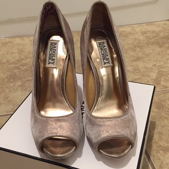 Badgley Mischka peep toe heels - Picture 2 of 8